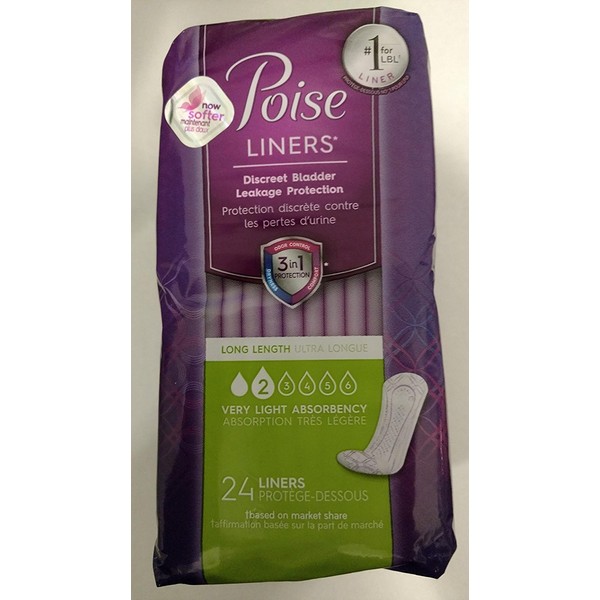Poise Very Light Absorbency Long Length Liners - 24 CT