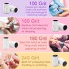180Grit Nail Sanding Bands for Drill, 100Pcs Fine White Professional