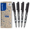 PILOT V-Sign Pen Fibre-Tip Pen (Black), Pack of 4