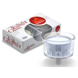 Ner Mitzvah Tea Light Holders with Tealight Candles - 2 Pack Crystal Glass Tealight Candle Holder for Candelabra and Candlesticks - Safety Rubber Set Included - Fits All Standard Tealights
