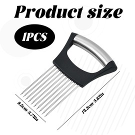 Onion Holder for Slicing, Stainless Steel Onion Holder, All-in-One Onion Cutter Onion Slicer, Dishwasher Tomato Slicer, Kitchen Tools & Gadgets for Onions Tomatoes Vegetable Avocados Eggs Meat