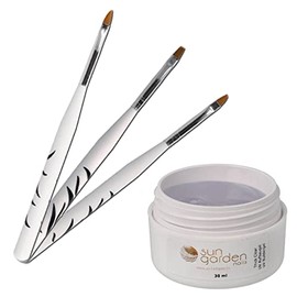 UV Aufbau Gel Thick - Clear 30ml inkl. 3 tlg. Pinselset