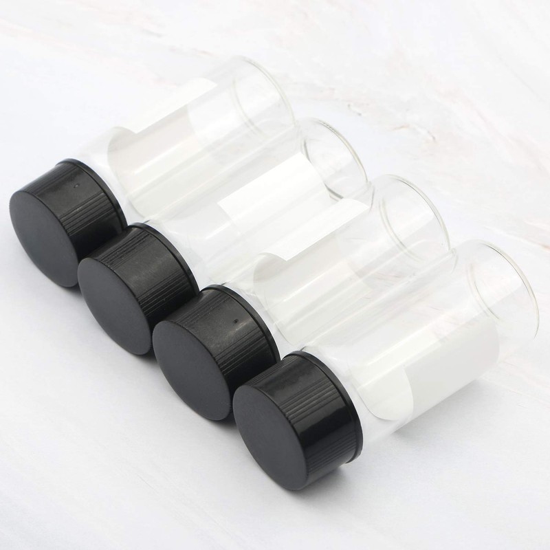 Kesell 10-Pack 10ml (0.338oz, 2.7dram) Clear Glass Vials with Lids