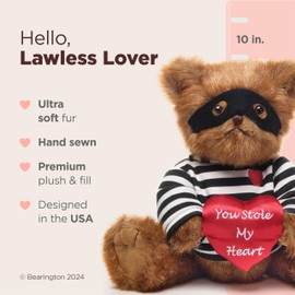 Bearington - Oso de peluche para el día de San Valentín, 10 pulgadas, ideal para regalo de San Valentín, oso de peluche para niños y novias