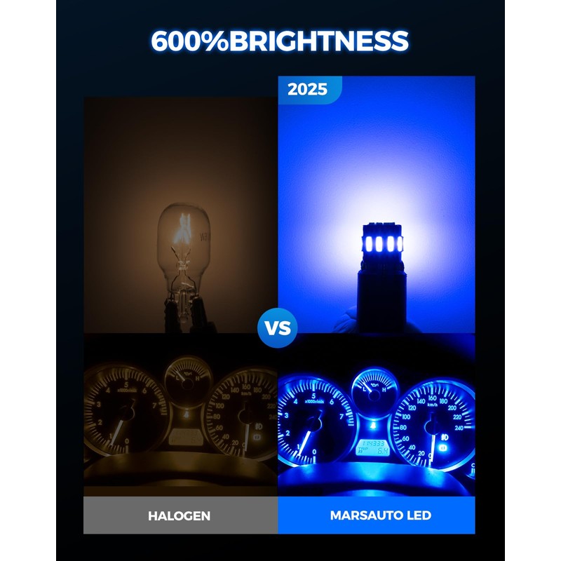 Marsauto 194 LED Bulb Blue for Dome Map Light, 168