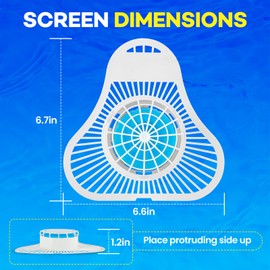 12 Pack Urinal Deodorizer Screen, Urinal Cakes with Anti-Splash Filter Odor Protection, Urinal Deodorizer for Men Bathroom Airport Office Mall Hotel(Ocean Breeze Scent)