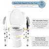 Eazy Foldable Toilet Safety Rail with Adjustable Height and Width,