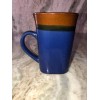Royal Norfolk Blue/Brown Stoneware Coffee Mugs Dinnerware Cups-Set Of 4-SHIP24H