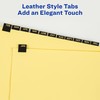Avery Jan-Dec Tab Binder Dividers, Pre-Printed Black Leather Style Tabs,