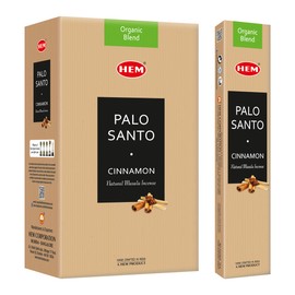 HEM Premium Palo Santo Cinnamon Masala Incense Sticks | Palo Santo Oil Fragrance for Positivity & Spiritual Awareness | Incense for Anxiety, Stress & Cleansing | Gift Set - Pack of 12 (15 GMS Each)