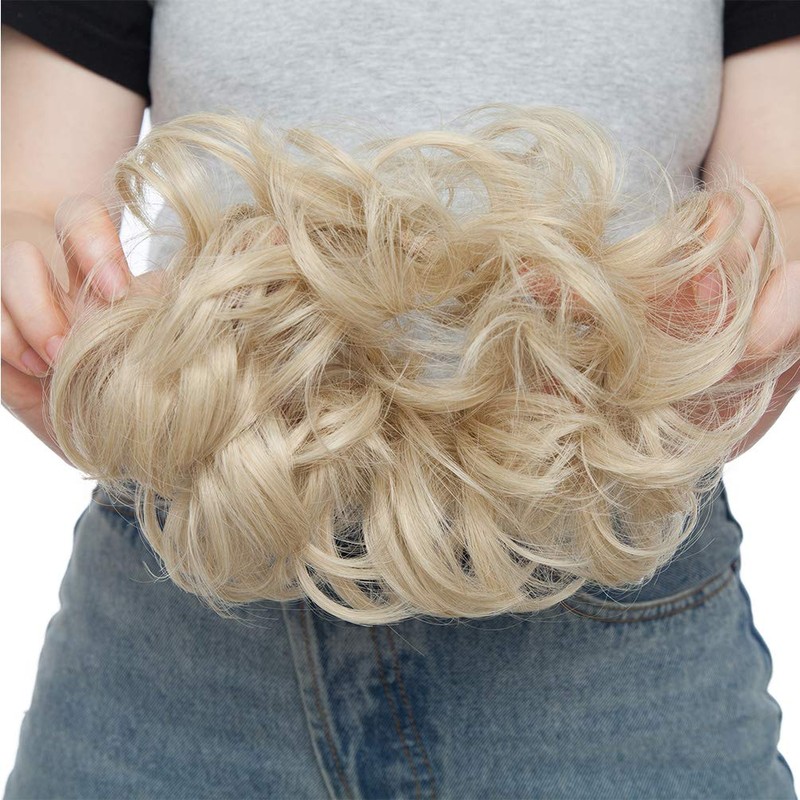 Hair Bun Extensions Messy Curly Wavy Hair Scrunchies Hairpieces Synthetic