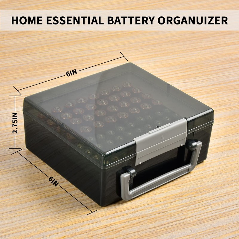FULLCASE Battery Storage Organizer Holder Holds 72 AA AAA Batteries,