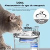 JIJO Bebedero para Gato, 304 Acero Inoxidable Fuente para Gato,