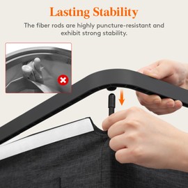 Lifewit 165L Laundry Basket with Lid, Large Laundry Hamper with Plastic Handles and Removable Bag, Foldable Tall Dirty Clothes Hampers for Laundry for Laundry Room, Bedroom, Bathroom, Dorm, Dark Gray