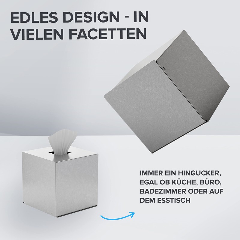 ovimar Square Cosmetic Tissues Box Svitringen | Stainless Steel |