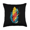 Surfboard Streetart Beach Lifestyle Throw Pillow