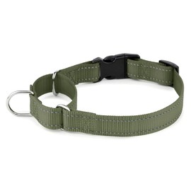 PLUTUS PET Reflective Martingale Collar with Quick Snap Buckle,No Pull Dog Choker Collar for Small Medium Large Dogs,XS,Ranger Green