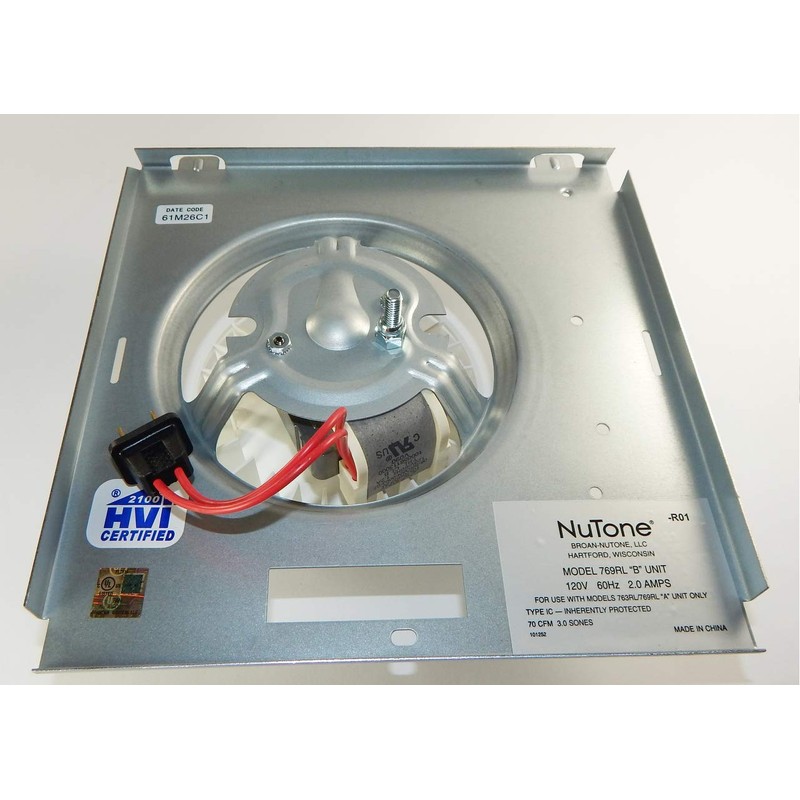 Nutone S0504B000 Motor Assembly for Models 769RL, 769RL-R01, 769RFT-R01