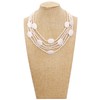 Multi Colour 5 Layers Wooden Beads Strand Statement Necklace for
