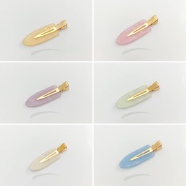 EZ PEACH Non-marking Bangs Clips, Tortoise Shell Style, 6 Pieces, Non-Stick Bangs, Hair Clips, Non-marking Bangs Clips, Makeup, Hair Arrangement, Tortoise Shell, Non-Tracing Pin (E)