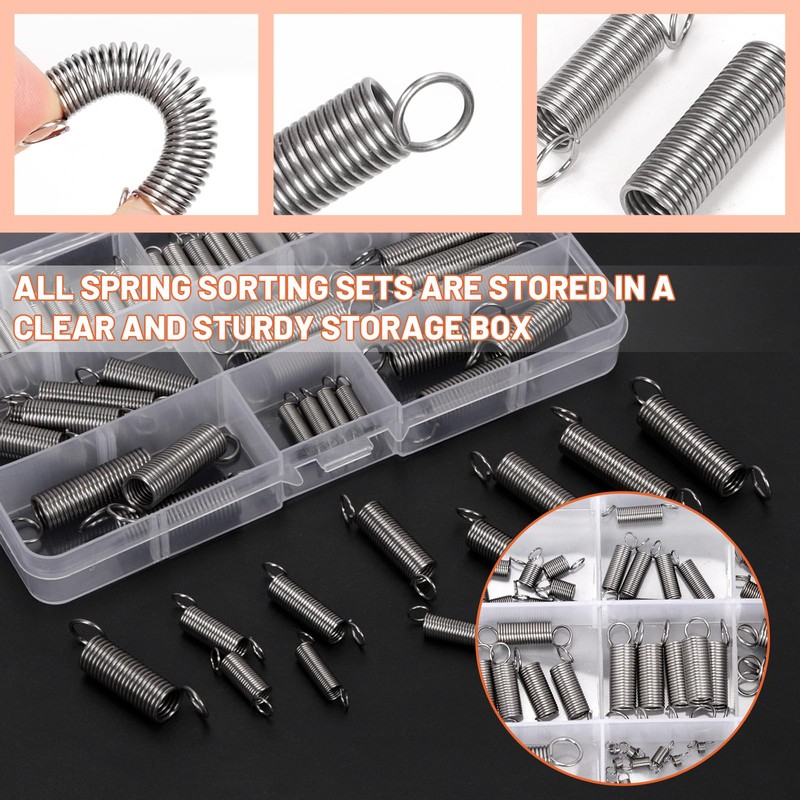 Tanstic Extension Spring Assortment Kit Different Sizes Stainless Steel Extension