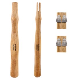 2 pack Wood Sledge hammer handle replacement for 2, 3 and 4 lb Complete Set with Wooden and Steel Wedges - Wood replacement ball pien hammer handle - Wood tool handle - Wooden handle hammers in bulk