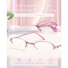 LUFF Pocket Folding Reading Glasses, Compact Reading Glasses with Lether