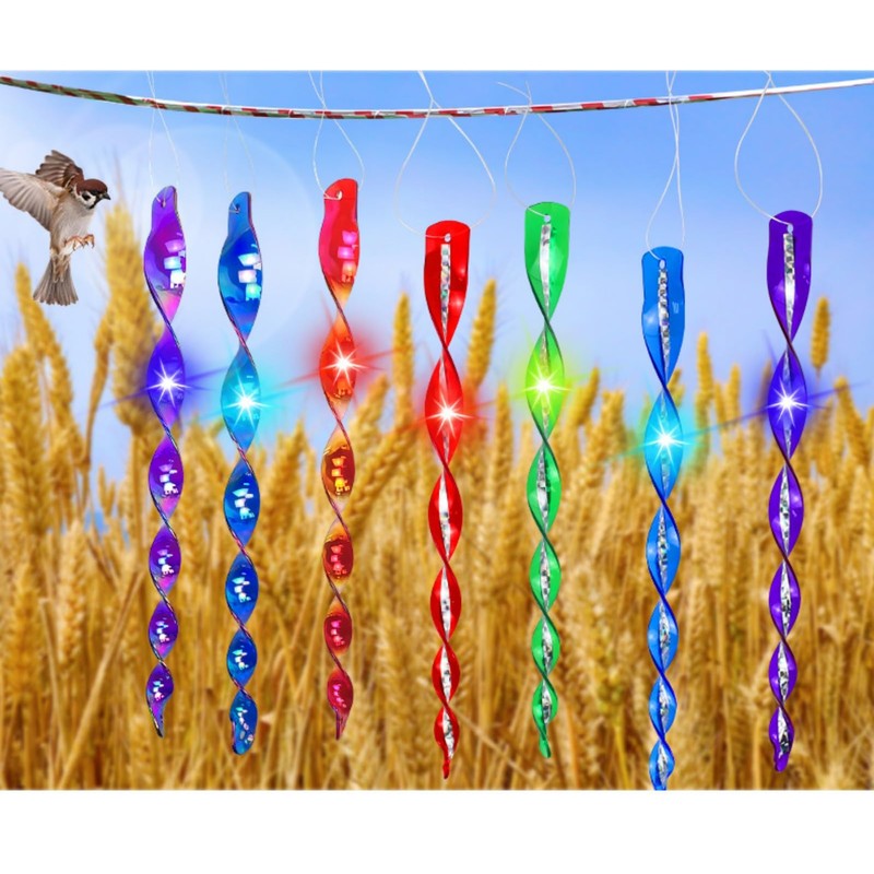 Pack of 12 Reflective Wind Spirals,Reflective Wind Spiral,Reflective Bird Deterrent