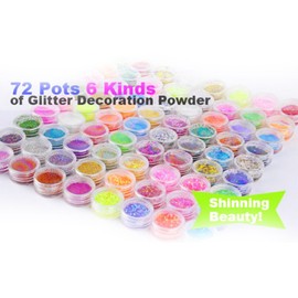 Ardisle 72 Loose GLITTER Eye shadow Face Body Painting Craft Nail Art Holographic Dust