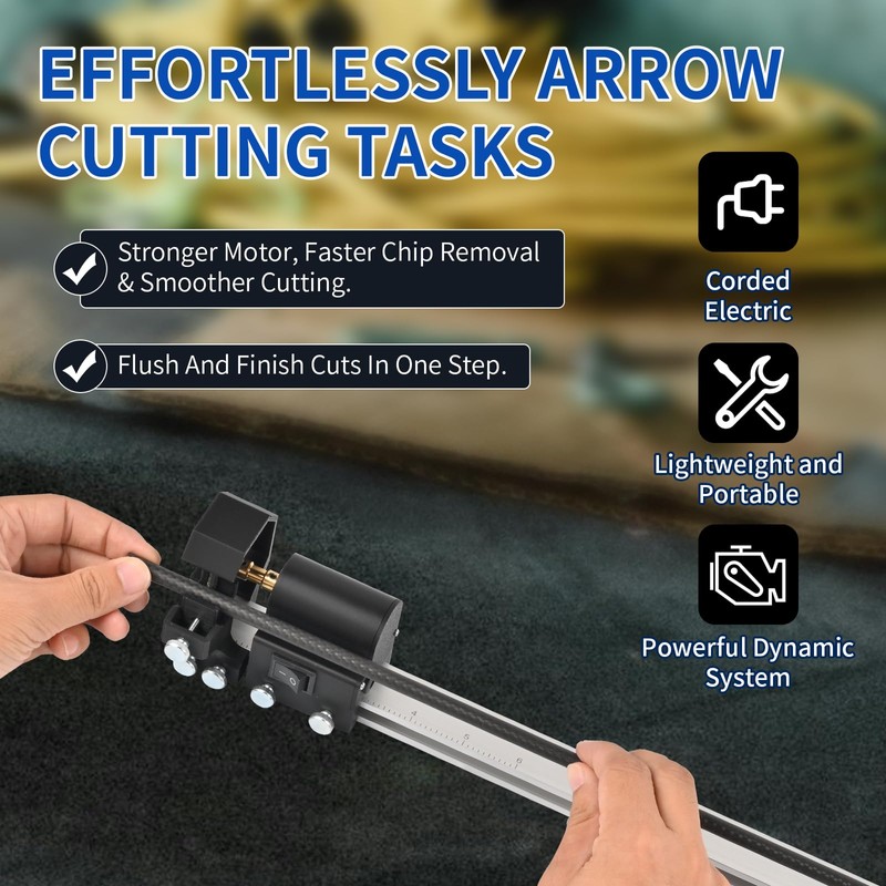 SOPOGER Archery Arrow Saw Electric Carbon Arrow Cutter Mini Reciprocating