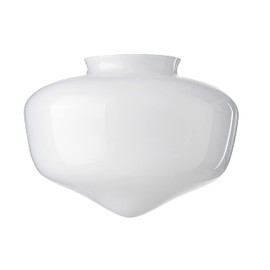 LUMIS Ceiling Fan Shade, White Glass Round Lampshade Cover, B&Q Houston Compatible. 17cm (6½”) Dia, Width of Neck: 7.2cm (3")
