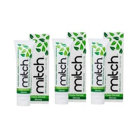 3 Pack Pasta Dental Mitch Sin Fluor 100% Natural Sabor Menta