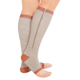 Easylife Vital Socks, Compression Stockings, Flight Socks, XXL, Zip Closure - Fully Guaranteed