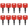 10pcs H800 Ignition Key Kit, Red Key Replacement Car Assesssories