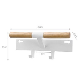 School Bag Hanger, Backpack Hanger, Color Box School Bag, Bag Hook, Bag Hanger, Rucksack, Hanging, Clothes Hanging Stand, Elementary School Students, Kids, School Commute, Approx. W 10.2 x D 2.6 x H 4.3 inches (26 x 6.5 x 11 cm), White HOGAWAY