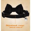 Dog Bow Tie Collar, Dog Collar with Bowtie Soft Velvet