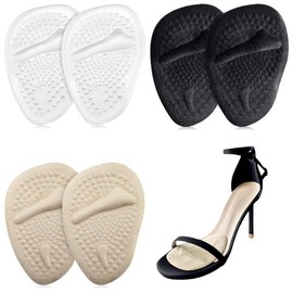 3 Pairs of Forefoot Pads Gel, Reusable Gel Insert, High Heels Insoles for Women, Bunion Pads Forefoot, Non-Slip Forefoot Pads, Relieves Foot Pain, Prevents Calluses for Various Shoes