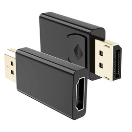 VMOJO DisplayPort Male to HDMI Female Adapter | DP to HDMI Converter Gold Plated | Compatible with Computer/Desktop/Labtop/PC/Monitor/HDTV - Black