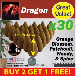 Benben Home & Lifestyle Dragon Benben US Incense 30xBackflow ~ Vegan ~ High Fragrance Load