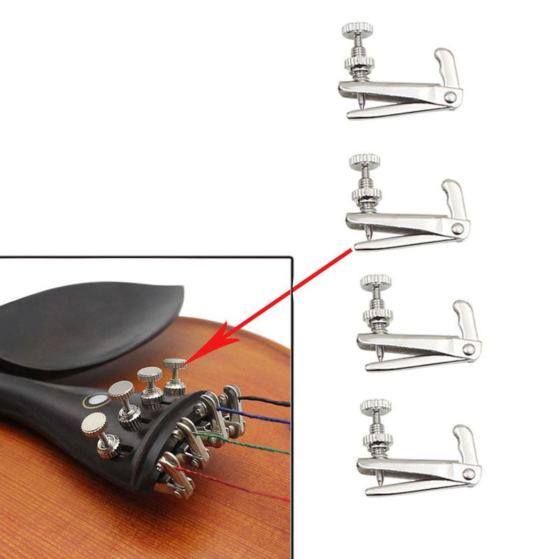 15Pcs Violin Accessory Tailpiece Chin Rest Tuning Peg Fine Tuner