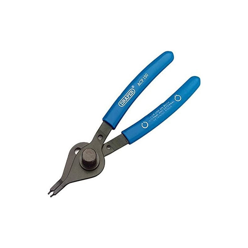 Draper 11929 Straight Nose Circlip Pliers, Reversible,Black