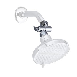 RTTWYYUU Metal Shower Head Elbow Adapter, 360 ° Adjustable Swivel Brass Showerhead Adapter Brushed Silver