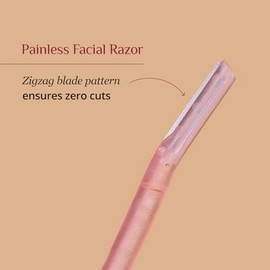 Carmesi Kit de afeitado facial | Maquinillas de afeitar faciales (3 unidades) + gel de afeitar (1.76 onzas/1.76 oz) | Depilación sin dolor | Previene 