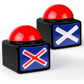 SLNXA 2pcs de Botones de Sonido para Juegos, 2 Botón De Alarma del Juego Answer Buzzers Talento Zumbador, Zumbadores Juego con Sonido