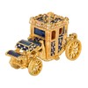 QIFU Vintage Mini Royal Carriage Style Enamel Trinket Box Hinged