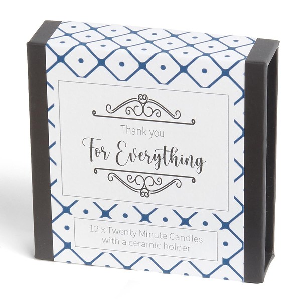 Thank You for Everything Candles (wrap). 12 x Twenty Minute