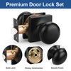 GOBEKOR 2 Pack Black Passage Door Knobs Interior Matte Black