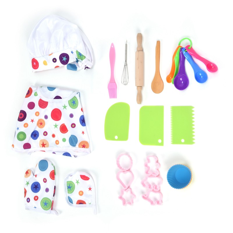 26 Pcs Children Chef Set Washable Safe Kids Chef Role