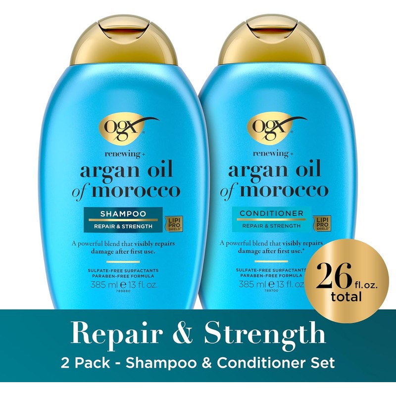 OGX Argan Oil Of Morocco Set, Shampoo & Conditioner, 13