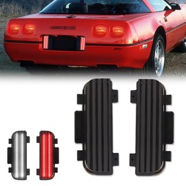 GTINTHEBOX 2PCS Smoked Lens Tailgate Reverse Backup Lights Lamps for 1984-1990 Corvette C4